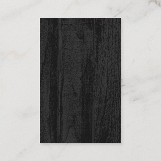 Minimalistisch modern houtafbeelding creatief visitekaartje (Achterkant)
