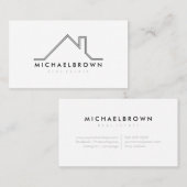 Minimalistisch modern huis Logo Visitekaartje (Voorkant / Achterkant)