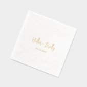 Minimalistisch modern huwelijk folie servetten (Links)