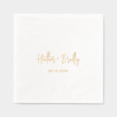 Minimalistisch modern huwelijk folie servetten (Voorkant)