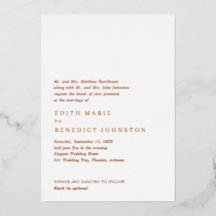 Minimalistisch modern huwelijk