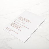 Minimalistisch modern huwelijk folie uitnodiging (Gedraaid)