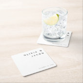 Minimalistisch modern huwelijk kartonnen onderzetters (Insitu)