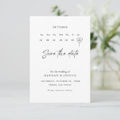 Minimalistisch modern huwelijk save the date (Staand voorkant)