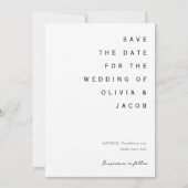 Minimalistisch modern huwelijk save the date (Voorkant)
