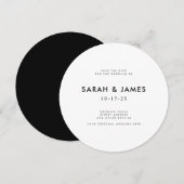Minimalistisch modern huwelijk sparen de Uitnodigi Save The Date (Voorkant / Achterkant)