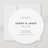 Minimalistisch modern huwelijk sparen de Uitnodigi Save The Date (Voorkant)