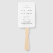 Minimalistisch Modern Huwelijksprogramma Handwaaier (Voorkant)
