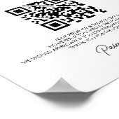 Minimalistisch Modern Huwelijksreis Fonds Trouwbor Poster (Hoek)