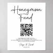 Minimalistisch Modern Huwelijksreis Fonds Trouwbor Poster (Voorkant)