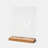 Minimalistisch modern huwelijkstafelnummer acryl bord (Hoek)