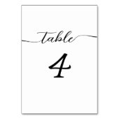 Minimalistisch modern huwelijkstafelnummer kaart (Voorkant)