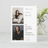 Minimalistisch modern in liefdevolle herinnering b kaart (Staand voorkant)