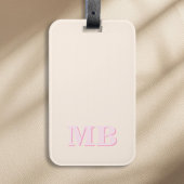 Minimalistisch modern Initiaal monogram Bagagelabel