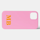 Minimalistisch modern Initiaal monogram Case-Mate iPhone Case (Achterkant (horizontaal))