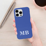 Minimalistisch modern Initiaal monogram Case-Mate iPhone Case<br><div class="desc">Navy Blue Minimalist Modern Initiaal Monogram Case. Creëer uw eigen gepersonaliseerde iPhone Case met de naam van het aangepaste initiaal.</div>