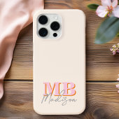 Minimalistisch modern Initiaal monogram Case-Mate iPhone Case
