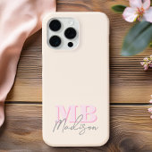 Minimalistisch modern Initiaal monogram Case-Mate iPhone Case