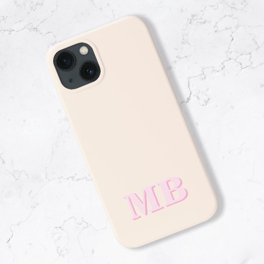 Minimalistisch modern Initiaal monogram Case-Mate iPhone Case