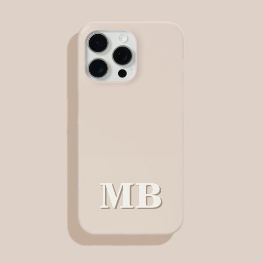 Minimalistisch modern Initiaal monogram Case-Mate iPhone Case