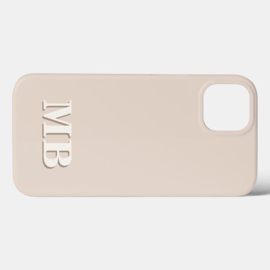 Minimalistisch modern Initiaal monogram Case-Mate iPhone Case (Achterkant (horizontaal))