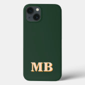 Minimalistisch modern Initiaal monogram Case-Mate iPhone Case (Achterkant)