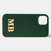 Minimalistisch modern Initiaal monogram Case-Mate iPhone Case (Achterkant (horizontaal))