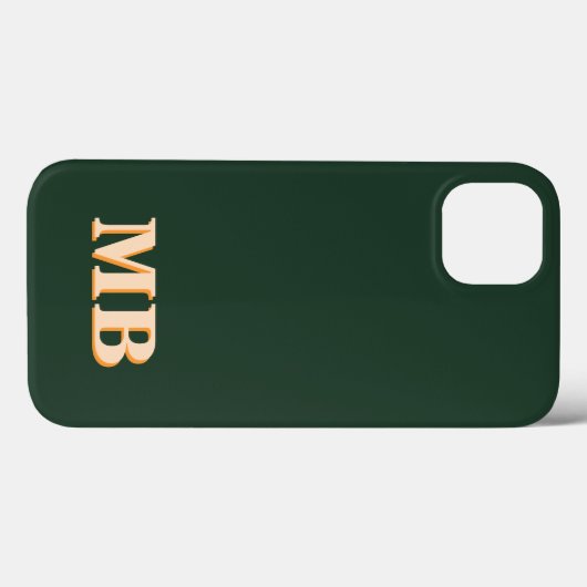 Minimalistisch modern Initiaal monogram Case-Mate iPhone Case (Achterkant (horizontaal))