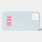 Minimalistisch modern Initiaal monogram Case-Mate iPhone Case (Achterkant (horizontaal))