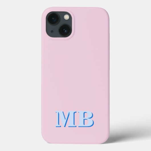 Minimalistisch modern Initiaal monogram Case-Mate iPhone Case (Achterkant)