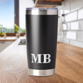 Minimalistisch modern Initiaal monogram Geïsoleerde Drinkbeker