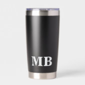 Minimalistisch modern Initiaal monogram Geïsoleerde Drinkbeker (Voorkant)