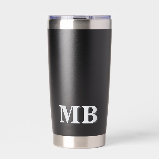 Minimalistisch modern Initiaal monogram Geïsoleerde Drinkbeker (Voorkant)