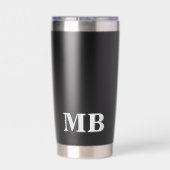 Minimalistisch modern Initiaal monogram Geïsoleerde Drinkbeker (Achterkant)