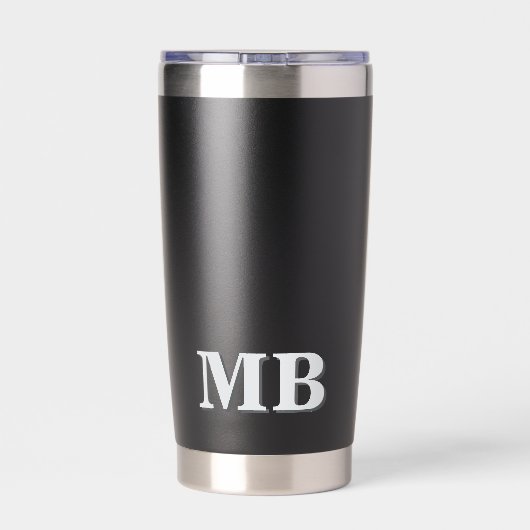 Minimalistisch modern Initiaal monogram Geïsoleerde Drinkbeker (Achterkant)