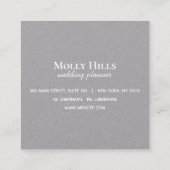 Minimalistisch modern Initiaal Monogram grijze Kra Vierkante Visitekaartje (Achterkant)