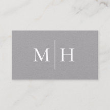 Minimalistisch modern Initiaal monogram grijze Kra