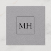 Minimalistisch modern Initiaal Monogram Kraft Vierkante Visitekaartje (Voorkant)