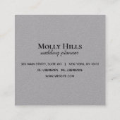 Minimalistisch modern Initiaal Monogram Kraft Vierkante Visitekaartje (Achterkant)