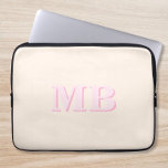 Minimalistisch modern Initiaal monogram Laptop Sleeve<br><div class="desc">Navy Blue Minimalistische Modern Initiaal Monogram Laptop Sleeve. Creëer Uw eigen gepersonaliseerde laptop hoesje met aangepaste initiaal naam.</div>