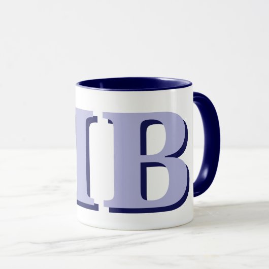 Minimalistisch modern Initiaal monogram Mok (Voorkant rechts)