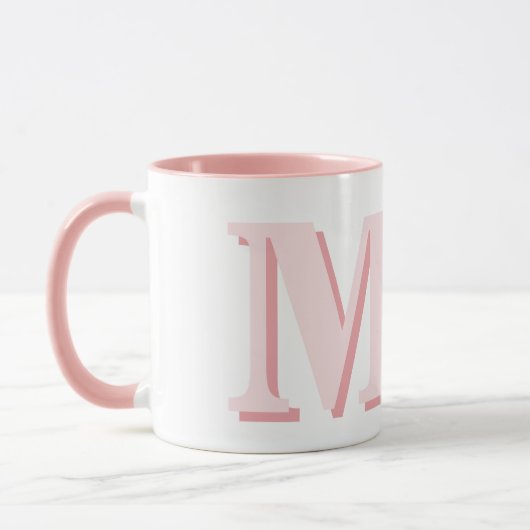 Minimalistisch modern Initiaal monogram Mok (Links)