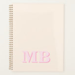 Minimalistisch modern Initiaal monogram Planner<br><div class="desc">Marineblauw minimalistisch modern Initiaal monogram planner. Creëer uw eigen gepersonaliseerde planner notitieboek met aangepaste initiaal naam.</div>