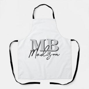 Minimalistisch modern Initiaal monogram Schort