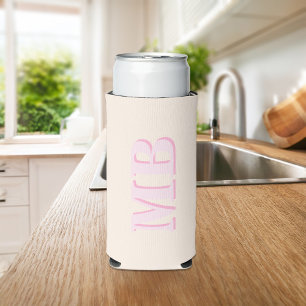 Minimalistisch modern Initiaal monogram Seltzer Blikjeskoeler