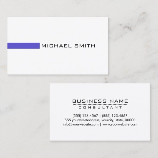 Minimalistisch Modern Iris en White Visitekaartje (Voorkant / Achterkant)