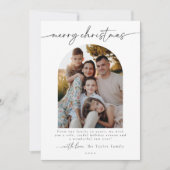 Minimalistisch modern jaar in de Review fotofamili Feestdagenkaart (Voorkant)