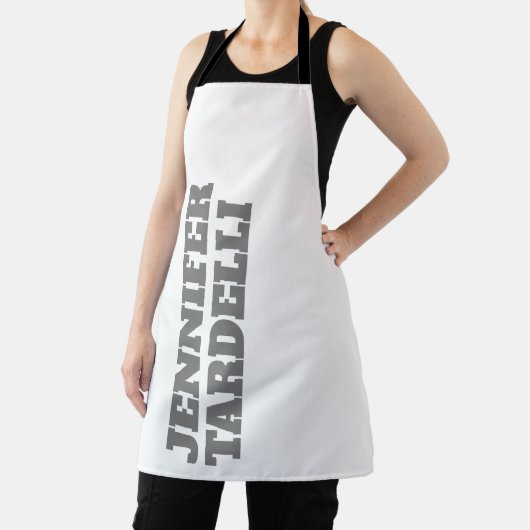 Minimalistisch modern Jouw naam toevoegen Schort (Insitu)