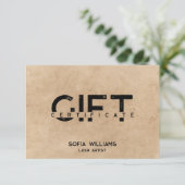 Minimalistisch modern kaartencertificaat (Staand voorkant)