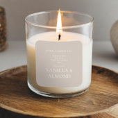 Minimalistisch modern kaartenlabel vierkante sticker